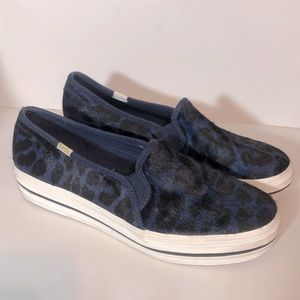 Kate Spade triple decker keds sneaker calf hair size 8